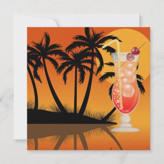 パラダイス パーティー / ルアウ - SRF 招待状 (正面)