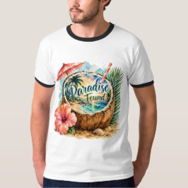 パラダイス・ファウンド・トロピカル・ココナッツ・ビーチTシャツ Tシャツ