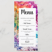 パラダイス·フローラ結婚のメニュー メニュー (正面/裏面)