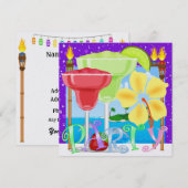 パラダイス PARTY / ルアウ - SRF 招待状 (正面/裏面)