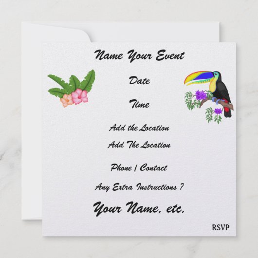 パラダイス - SRF 招待状 (裏面)