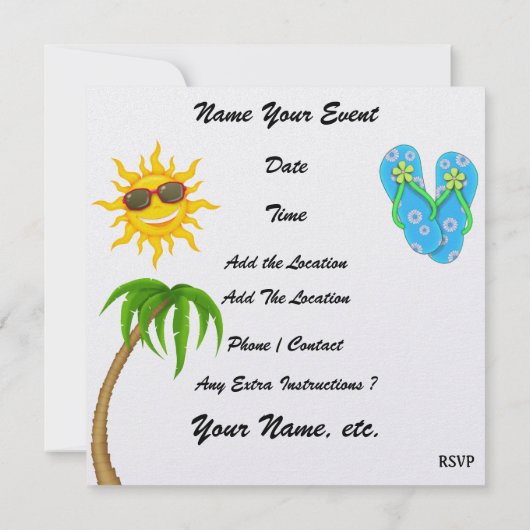 パラダイス – SRF 招待状 (裏面)