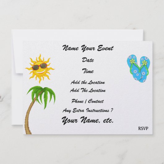 パラダイス – SRF 招待状 (裏面)