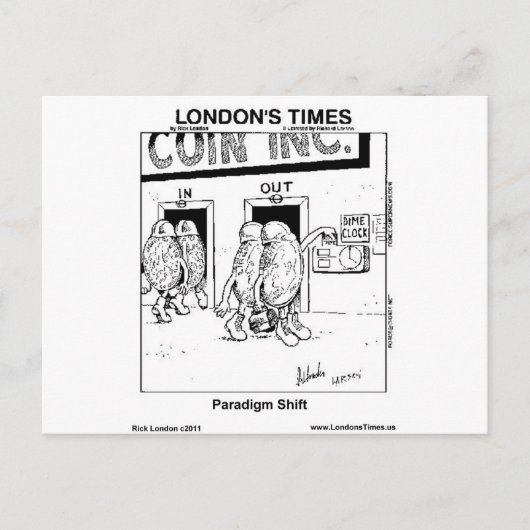 パラダイムシフトおもしろいギフトMag Teeカードなど ポストカード (正面)