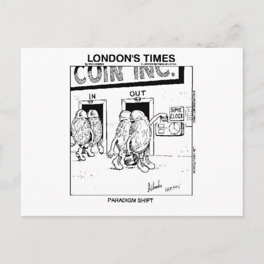 パラダイムシフトおもしろい漫画の贈り物と収集品 ポストカード (正面)