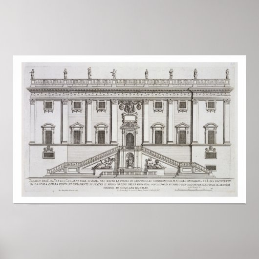 パラッツォ・セナトリオの正面の眺め ポスター (正面)