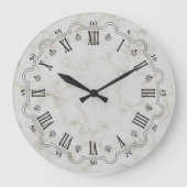 パラッツォ ホワイト マーブル 壁時計 (正面)