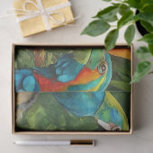 パラッツデコページを持つ熱帯背景 薄葉紙 (ギフト)