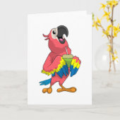 パラット＆ココナッツ　ストロー付き カード (黄色い花)