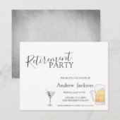 パラティのビールとマティーニの引退 招待状 (正面/裏面)