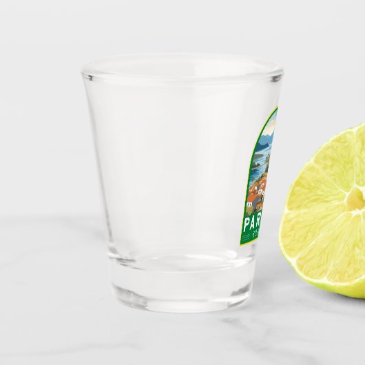 パラティブラジルトラベルアートヴィンテージ ショットグラス (左)