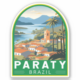 パラティブラジルトラベルアートヴィンテージ シール