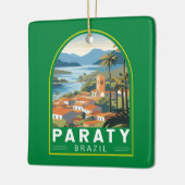 パラティブラジルトラベルアートヴィンテージ セラミックオーナメント (左)