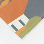 パラティブラジルトラベルアートヴィンテージ フリースブランケット (角)