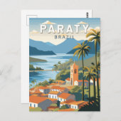 パラティブラジルトラベルアートヴィンテージ ポストカード (正面/裏面)