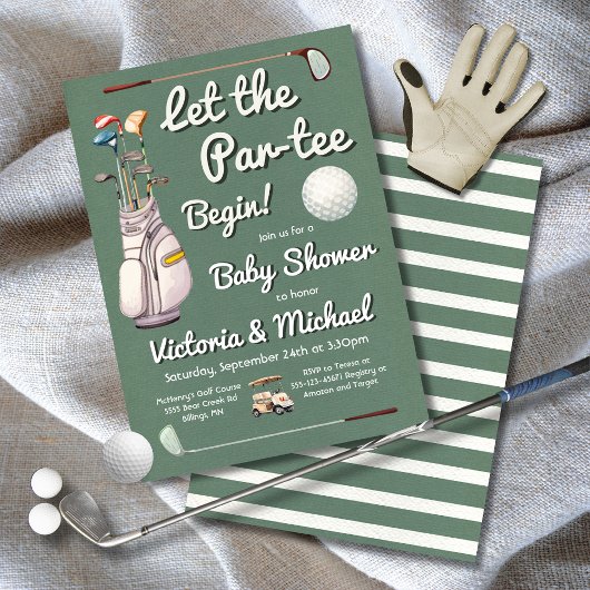 パラティーゴルフベビーシャワー 招待状
