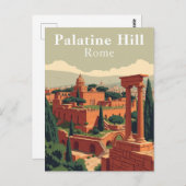 パラティーンヒル,ローマ,イタリアヴィンテージアート ポストカード (正面/裏面)