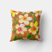 パラディソカリドタンゲリントロピカル芸術的フローラ クッション (裏面)