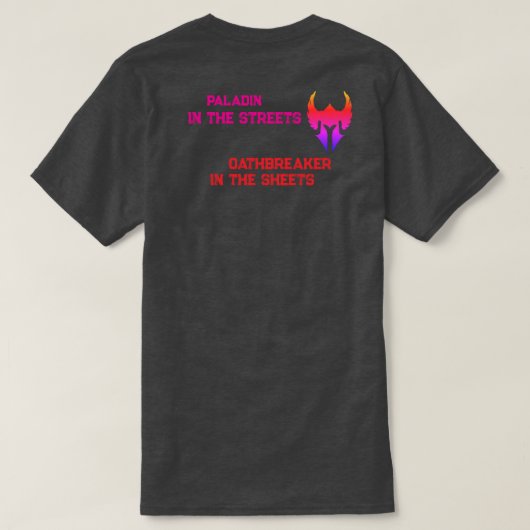 パラディンの誓約違反者、口撃王 Tシャツ (デザイン裏面)