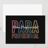 パラパラ対人教育者の最初の日戻り 招待状 (正面/裏面)