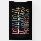 パラパラ対人教育者の最初の日戻り 横断幕 (縦)