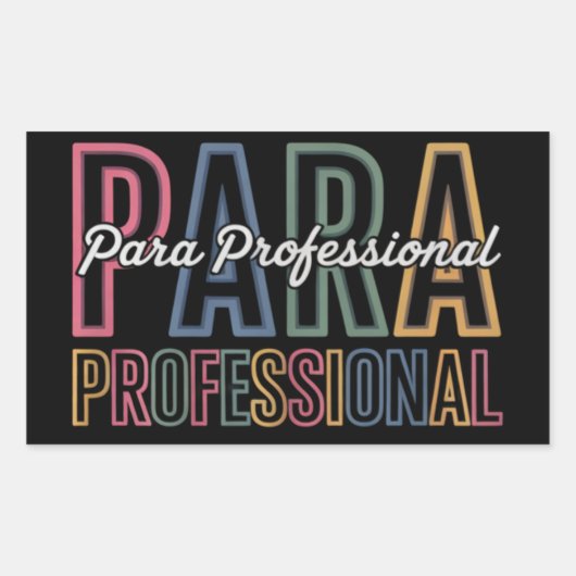 パラパラ対人教育者の最初の日戻り 長方形シール (正面)