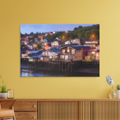 パラフィト石造りの家、高架ビュー キャンバスプリント (インサイチュ (リビング))