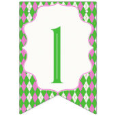 パラフェクトデイゴルフカートエレガントレディーベビーシャワー バンティングフラッグ (第2の旗)