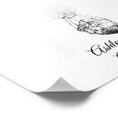 パラプレーン結婚の指紋のゲストブック ポスター (角)