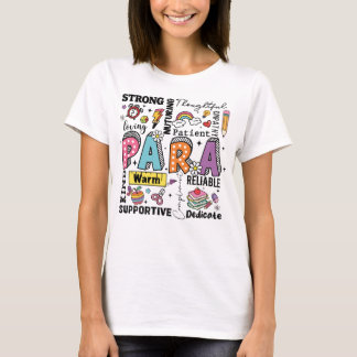 パラプロフェッショナル教師 パラエデュケーター 学校 Tシャツ