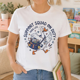 パラプロフェッショナル サポート班 面白いガチョウ Tシャツ