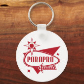 パラプロ – レトロレッド60インスパイアの標識 キーホルダー (正面)