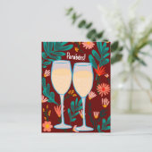 パラベンスワきらめくインシャンパンフローラおめでとう ポストカード (スタンド正面)