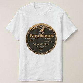 パラマウントの"ガラガラヘビ青"のCharley Patton Tシャツ