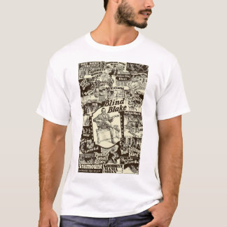パラマウント・レコードのコラージュに描かれたブラインド・ブレイク Tシャツ