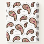 パラメシア ペイズリー カスタマイズ可能 生物学 白 ノートブック (裏面)