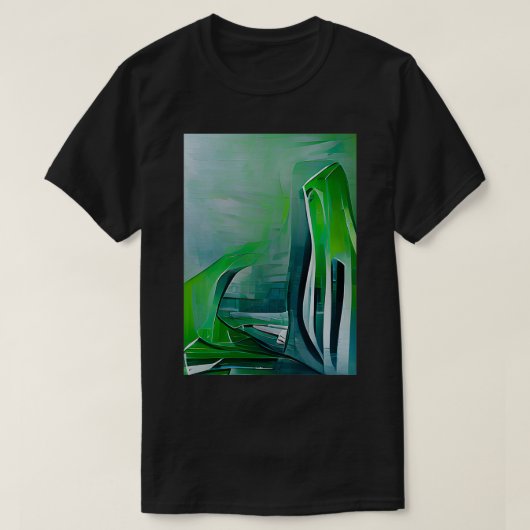 パラメトリックアーキテクチャアートワークスケッチ生成 Tシャツ (デザイン正面)