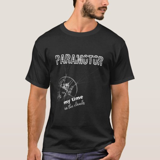 パラモートル動力パラグライダー長袖Tシャツ Tシャツ (正面)