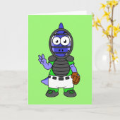 パララウロフォスのイラストレーション カード (黄色い花)