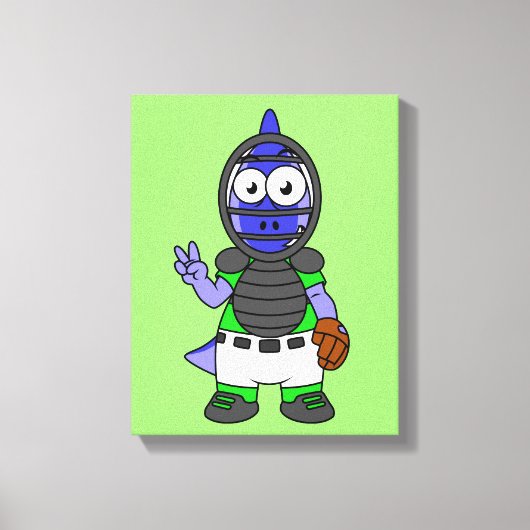 パララウロフォスのイラストレーション キャンバスプリント (正面)