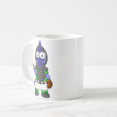 パララウロフォスのイラストレーション コーヒーマグカップ (正面左)