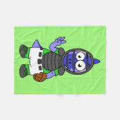 パララウロフォスのイラストレーション フリースブランケット (正面(横))