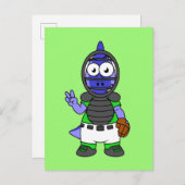 パララウロフォスのイラストレーション ポストカード (正面/裏面)