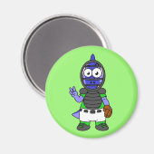 パララウロフォスのイラストレーション マグネット (正面/裏面)