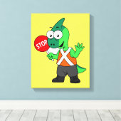 パララウロフォスイラストレーション交通監視員 キャンバスプリント (インサイチュ (ウッドフロア))