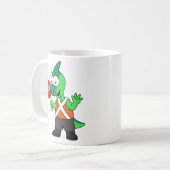 パララウロフォスイラストレーション交通監視員 コーヒーマグカップ (正面左)