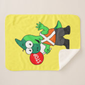 パララウロフォスイラストレーション交通監視員 シェルパブランケット (正面(横))