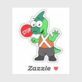 パララウロフォスイラストレーション交通監視員 シール (シート)