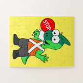 パララウロフォスイラストレーション交通監視員 ジグソーパズル (横)
