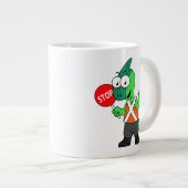 パララウロフォスイラストレーション交通監視員 ジャンボコーヒーマグカップ (正面右)